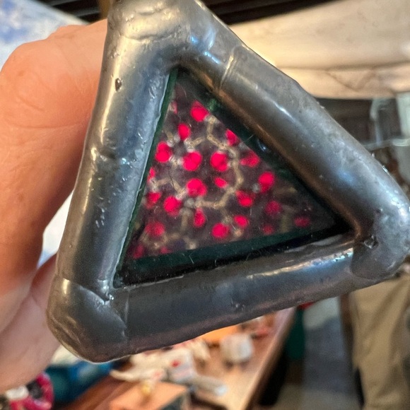 Handcrafted Kaleidoscope with vintage hand blown and studio stained glass . - Picture 4 of 6